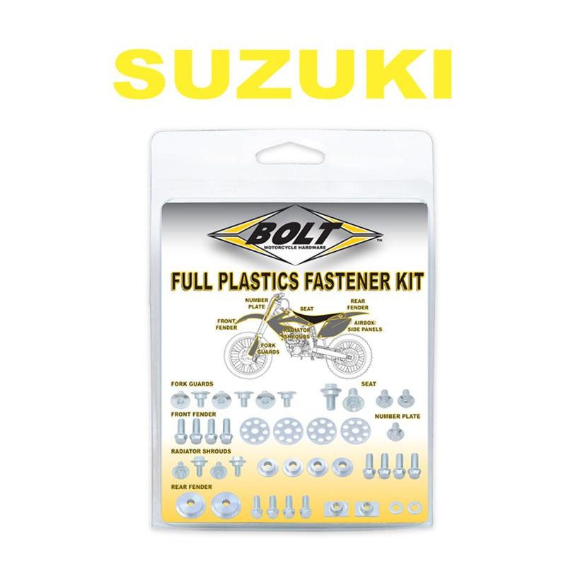 kit viti plastiche Bolt Suzuki RMZ 450 2008-2017-SUZ0810004-Bolt kit viti plastiche Bolt Suzuki RMZ 450 2008-2017-SUZ0810004-Bolt
