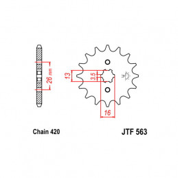 front sprockets YAMAHA 50 DT 78-95