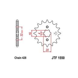 front sprockets 14 teeth YAMAHA 125 YZF R / ABS 08-16