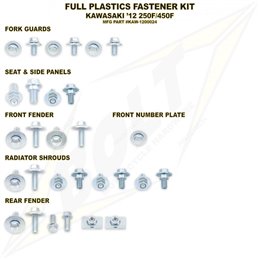 kit full plastic fastener Bolt Kawasaki Kx 250 2003-2008