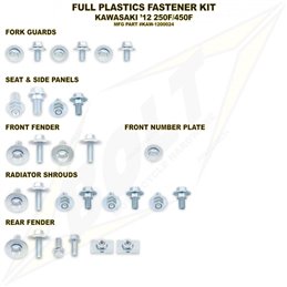 kit full plastic fastener Bolt Kawasaki KX 250 F 2004-2016