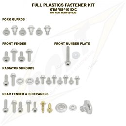 kit vis de fixation en plastique Bolt KTm Exc 125 2008-2011