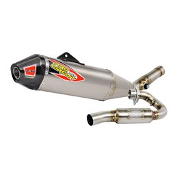 Scarico completo T-6 ktm 250 SX-F 13-15 Acciaio con struttura in titanio e fondello in