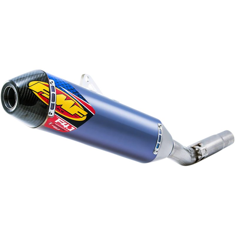 Silenziatore titanio anodizzato fondello carbonio Factory 4.1 slip-on YAMAHA YZ250F 14-18 Silenziatore titanio anodizzato fondello carbonio Factory 4.1 slip-on YAMAHA YZ250F 14-18