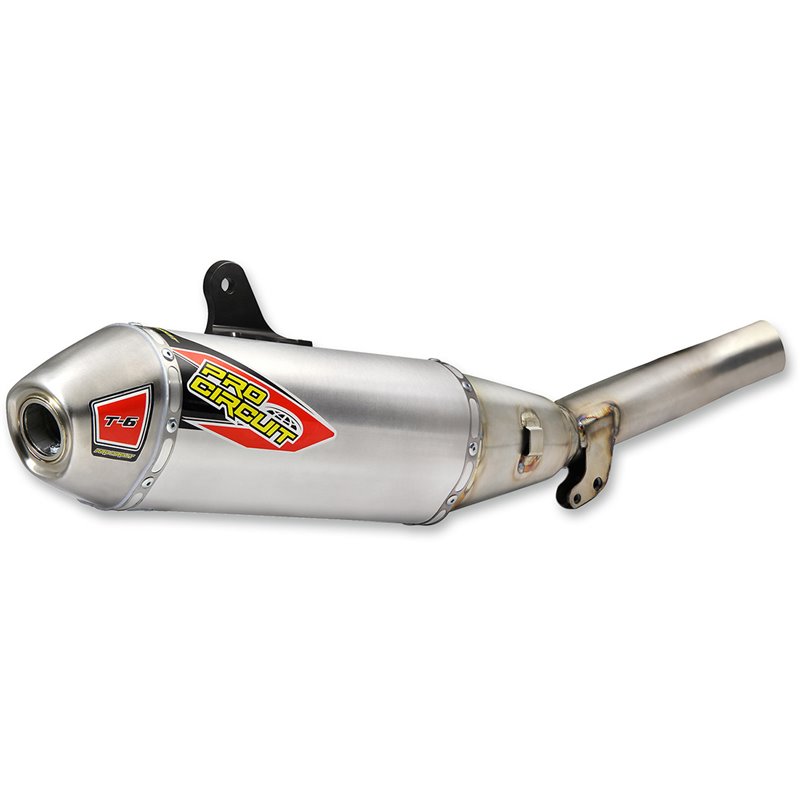 Silenziatore T-6 slip-on in Acciaio con frangifiamma rimovibile Silenziatore di scarico T-6 SLIP-ON YAMAHA YZ250F 17