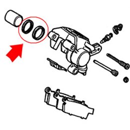 kit joints de piston révision étrier de frein arrière Nissin Kawasaki Klx 250 1994-1996