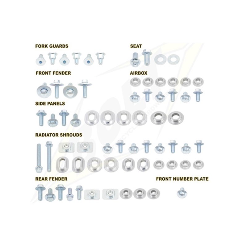 kit full plastic fastener Bolt Yamaha YZ 450 F 2010-2013