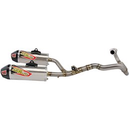 Scarico completo doppio in titanio Ti-6 Honda CRF250R 14-15 Pro fondello