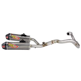 Impianto doppio T-6 in Acciaio con struttura in titanio Sistema di scarico con fondello carbonio Honda CRF450R 15-16