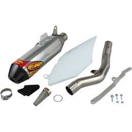 Silenziatore alluminio fondelli carbonio ,fianchetto laterale Factory 4.1 slip-on HONDA CRF450R/RX 17-18