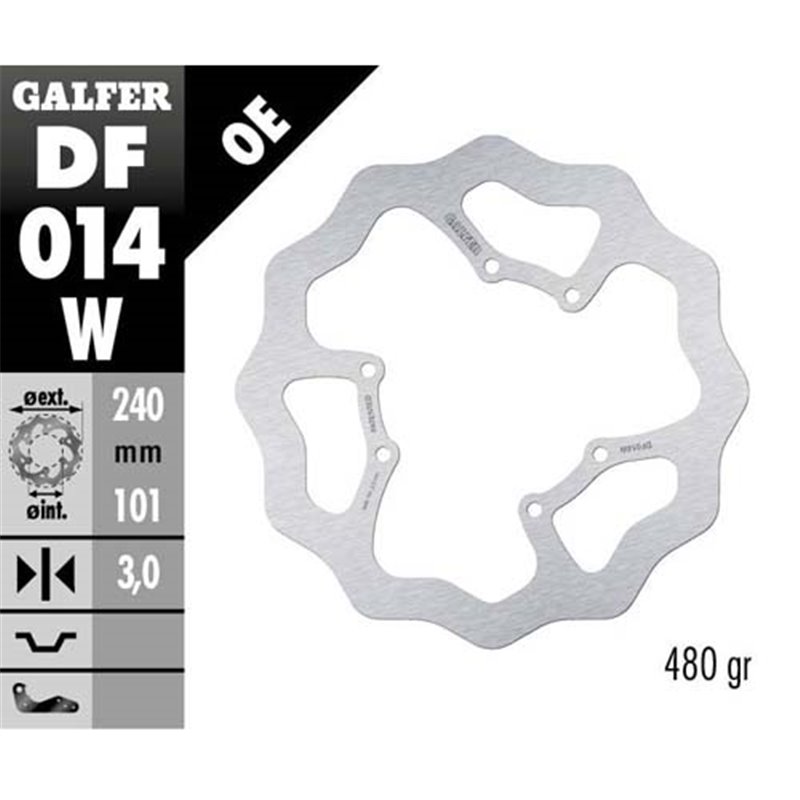 disque de frein Galfer Wave Honda CR 125 95-07