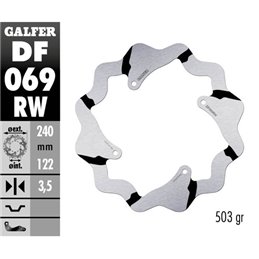 Disco freno Galfer Race Honda CR 125 02-07 posteriore-DF069RW-