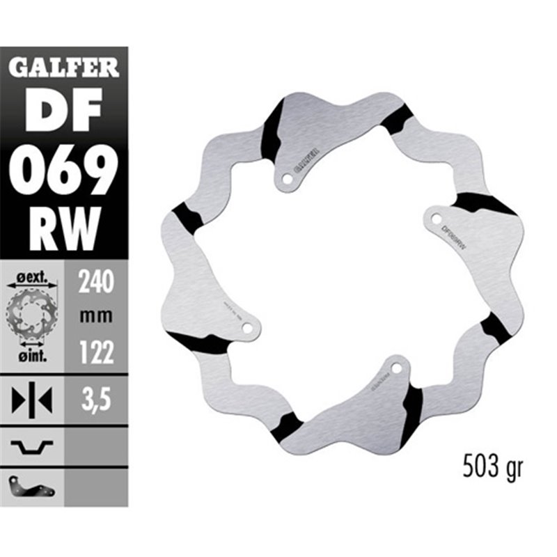 Disco freno Galfer Race Honda CR 250 02-07 posteriore-DF069RW-
