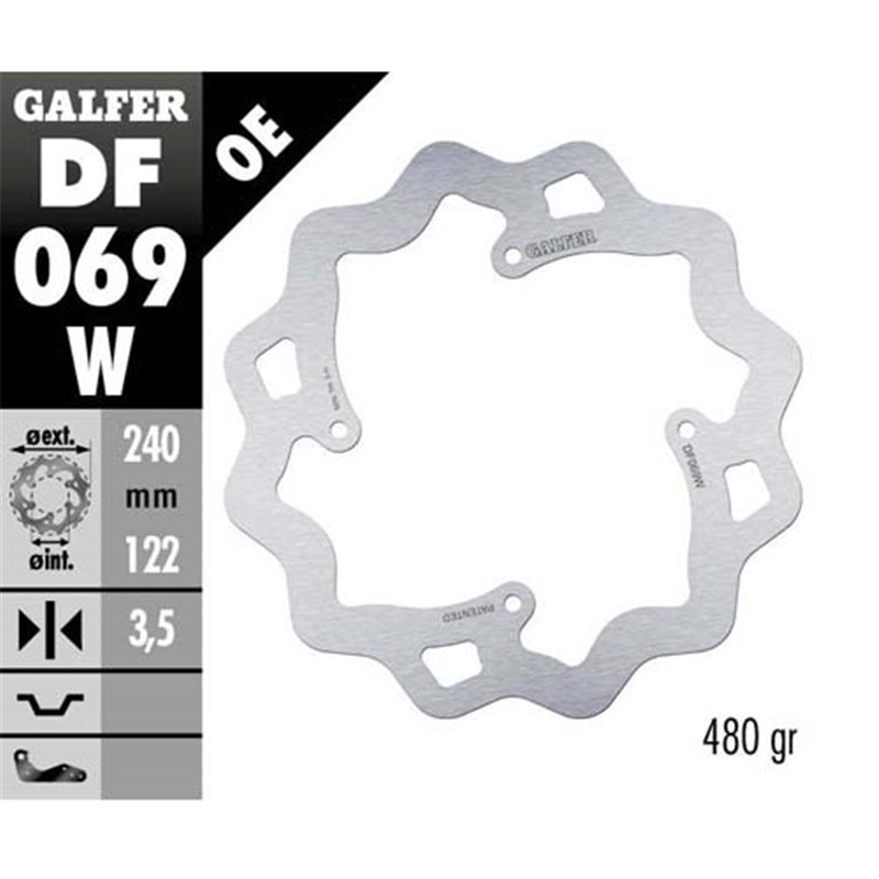 Disco freno Galfer Wave Honda CR 250 02-07