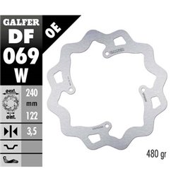 Disco freno Galfer Wave Honda CRF 250 X 04-17 posteriore-DF069W-