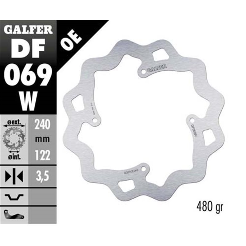 disque de frein Galfer Wave Honda CRF 450 R 02-19