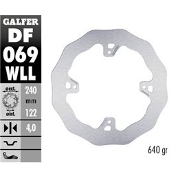 Disco freno Galfer Wave Honda CRF 250 R 04-19 posteriore