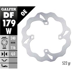 Disco freno Galfer Wave Suzuki RMZ 250 04-06 posteriore-DF179W-