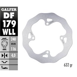 disque de frein Galfer Wave Kawasaki KX 125 03-08 arrière