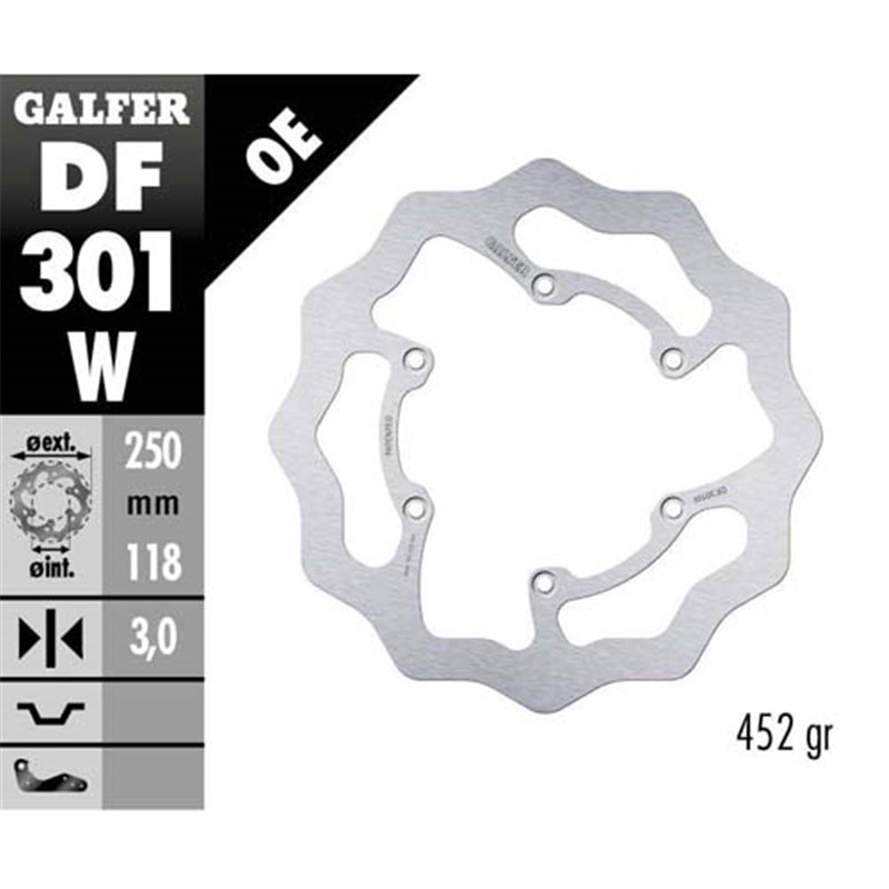 disque de frein Galfer Wave Yamaha WR 250 F 05-16