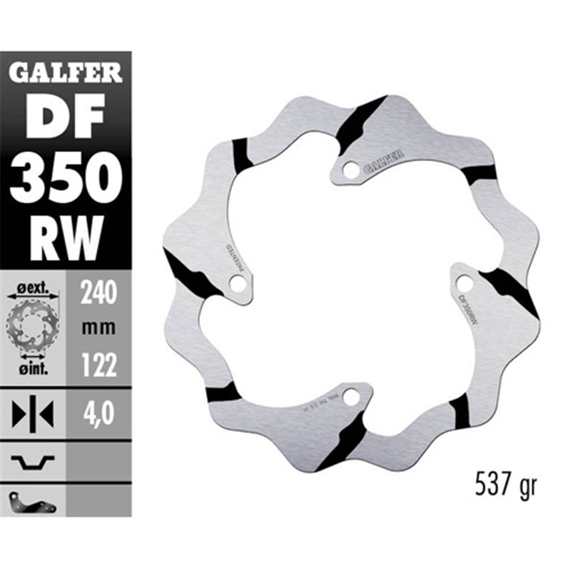 Disco freno Galfer Race Suzuki RMZ 250 07-17 posteriore-DF350RW-