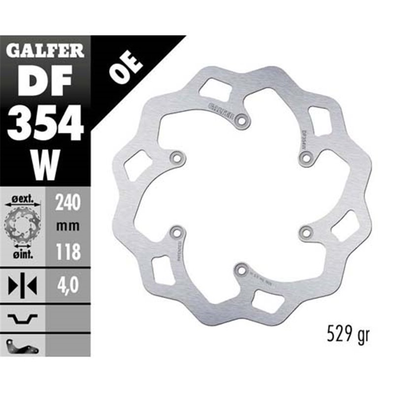 disque de frein Galfer Wave Suzuki RM 250 99-12