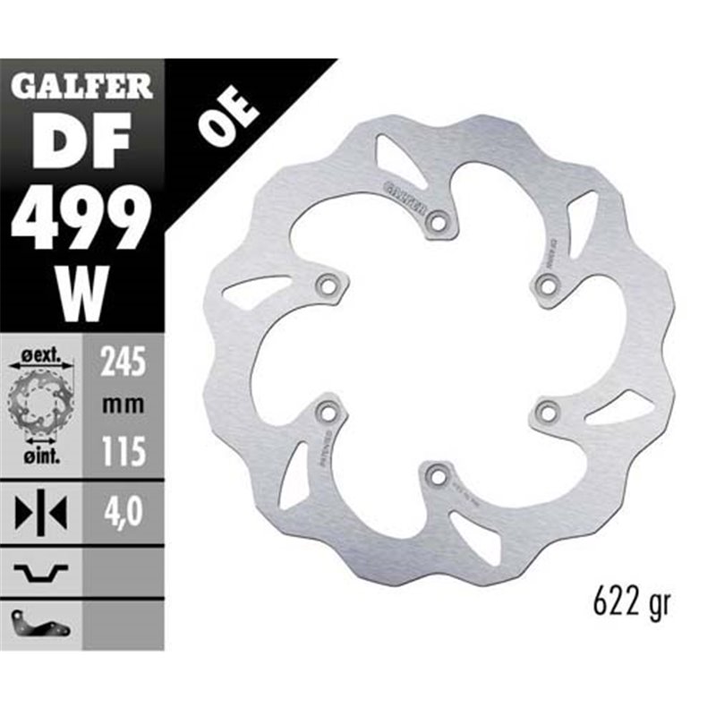 Disco freno Galfer Wave Yamaha YZ 250 F 02-18 Disco freno Galfer Wave Yamaha YZ 250 F 02-18