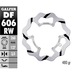 Disco freno Galfer Race KTM 250 EXC-F 07-19 anteriore-DF606RW-