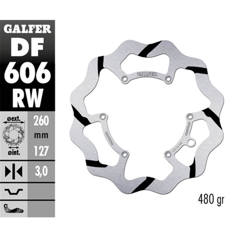 Disco freno Galfer Race KTM 250 SX 93-19 anteriore-DF606RW-