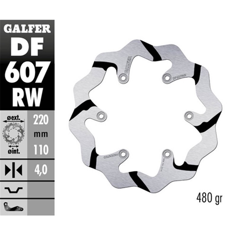 Disco freno Galfer Race KTM 520 EXC-F 00-02 posteriore-DF607RW-