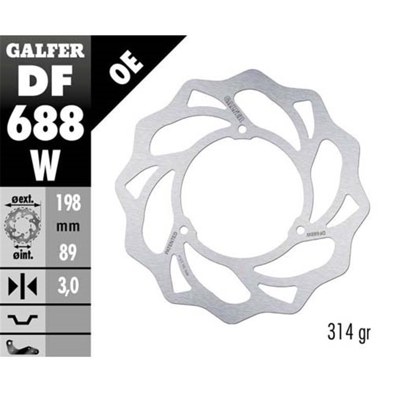 Disco freno Galfer Wave Husqvarna 65 TC 17-19