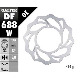 Disco freno Galfer Wave KTM 65 SX 02-19 anteriore-DF688W--GALFER