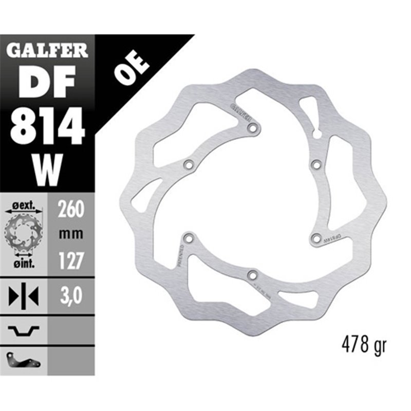 disque de frein Galfer Wave Beta RR 480 15-19
