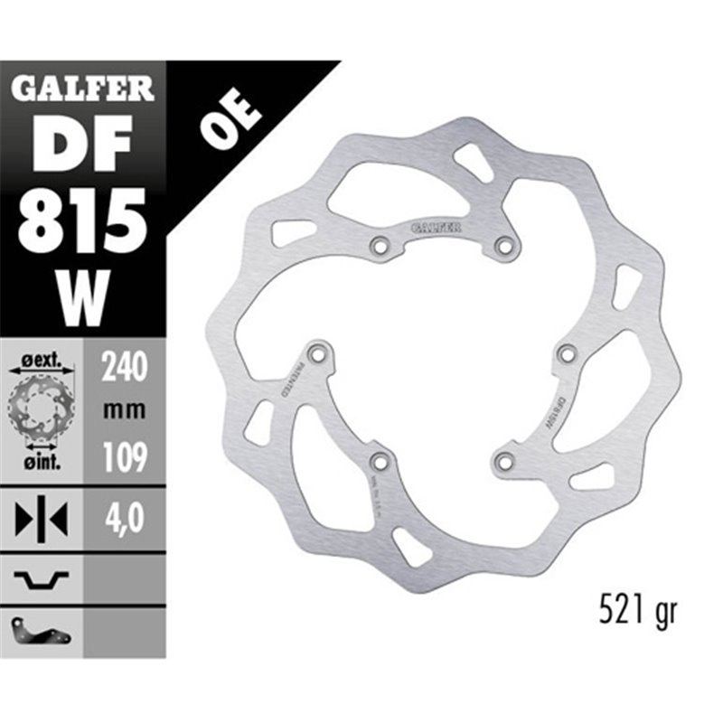 Disco freno Galfer Wave Beta RR 430 15-19