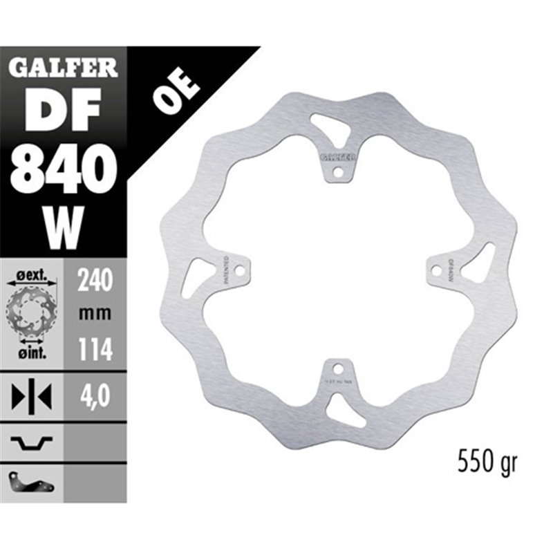 Disco freno Galfer Wave TM EN/MX 125 15-18 Disco freno Galfer Wave TM EN/MX 125 15-18