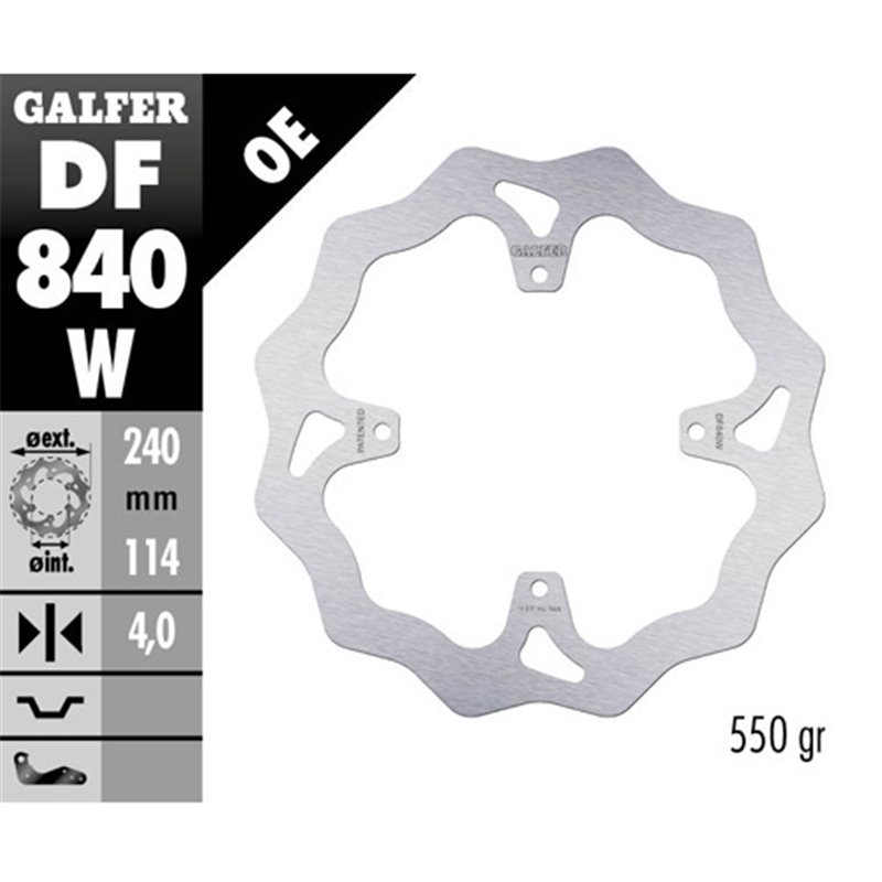 Disco freno Galfer Wave TM EN/MX 125 15-18