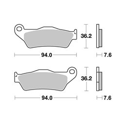 Plaquettes de frein AP Husaberg 390 FE 10-12 avant standard 