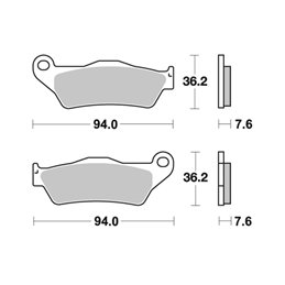 Plaquettes de frein AP KTM 125 SX 96-18 avant standard 