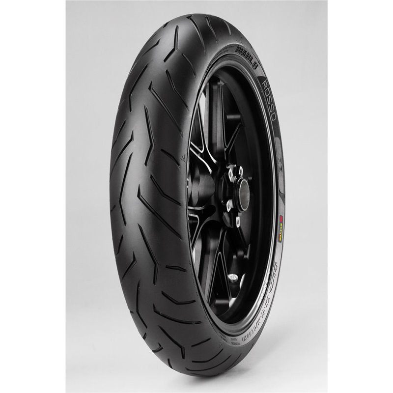 Rubber tire front DIABLO ROSSO II PIRELLI 120/60 ZR 17" (55W) TL