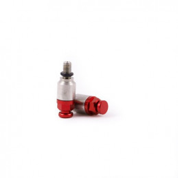 PAIR FORK QUICK BREATHER M5x0.8 RED CNC Showa
