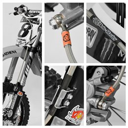 Tubo freno in treccia posteriore oem KTM 85 SX, (17/14)