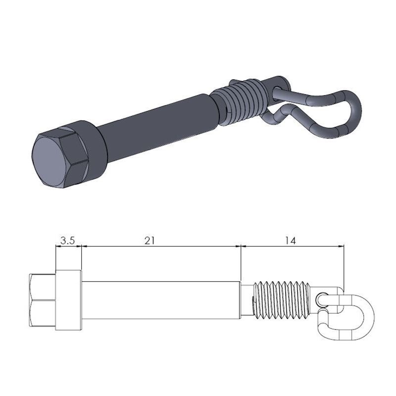 Goupille de retenue du patin avant HUSQVARNA TC 50 17-18