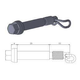 Front pad retaining pin KTM 85 SX, (19/16) 04-11 3-1702-0395-RiMotoShop