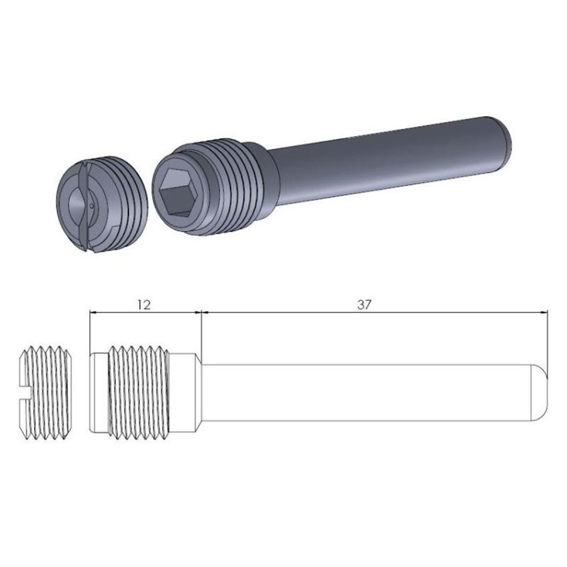 Goupille de retenue du patin avant SUZUKI DR 650, S, SE (T – Y) 96-00