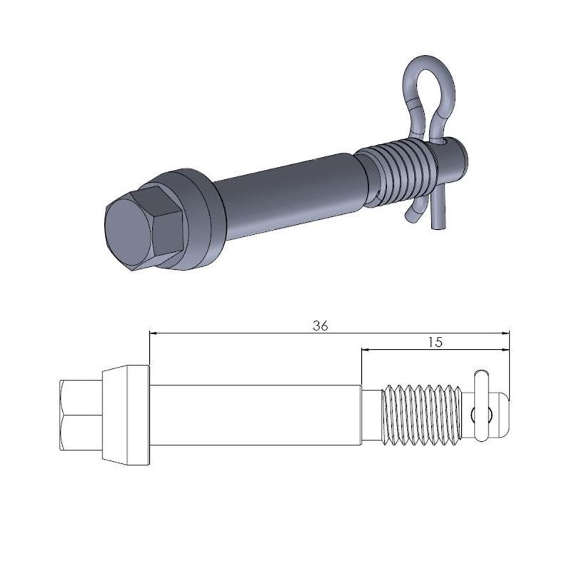 Perno ferma pastiglie anteriore HUSQVARNA (per pinza COD. ART.