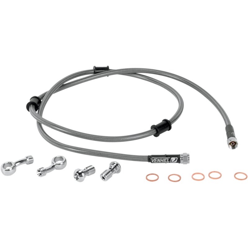 RiMoToShop|Steel front brake hose YAMAHA YZ125/250 09-15-Moose racing