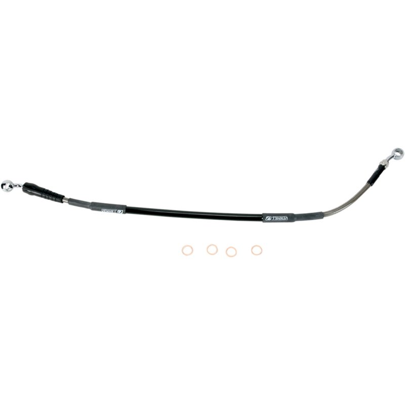 RiMoToShop|Brake hose rear steel YAMAHA YZ450F 09-13-Moose racing