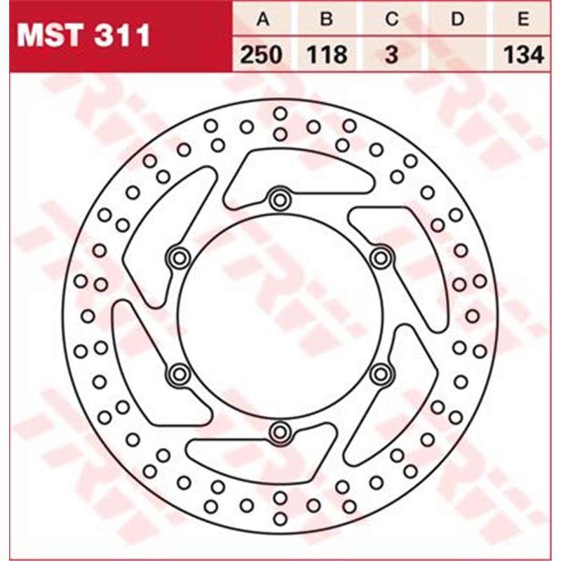 Kit viti disco freno posteriore HUSQVARNA FC350 14--1731-0430-TRW