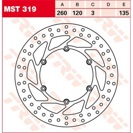 Kit viti disco freno posteriore KTM SX 125 96--1731-0627-TRW