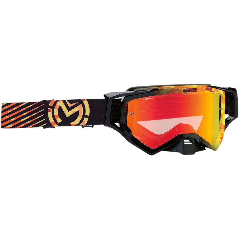 Masque de moto enduro MOOSE XCRCAMO Jaune / Orange--26012342-Moose racing